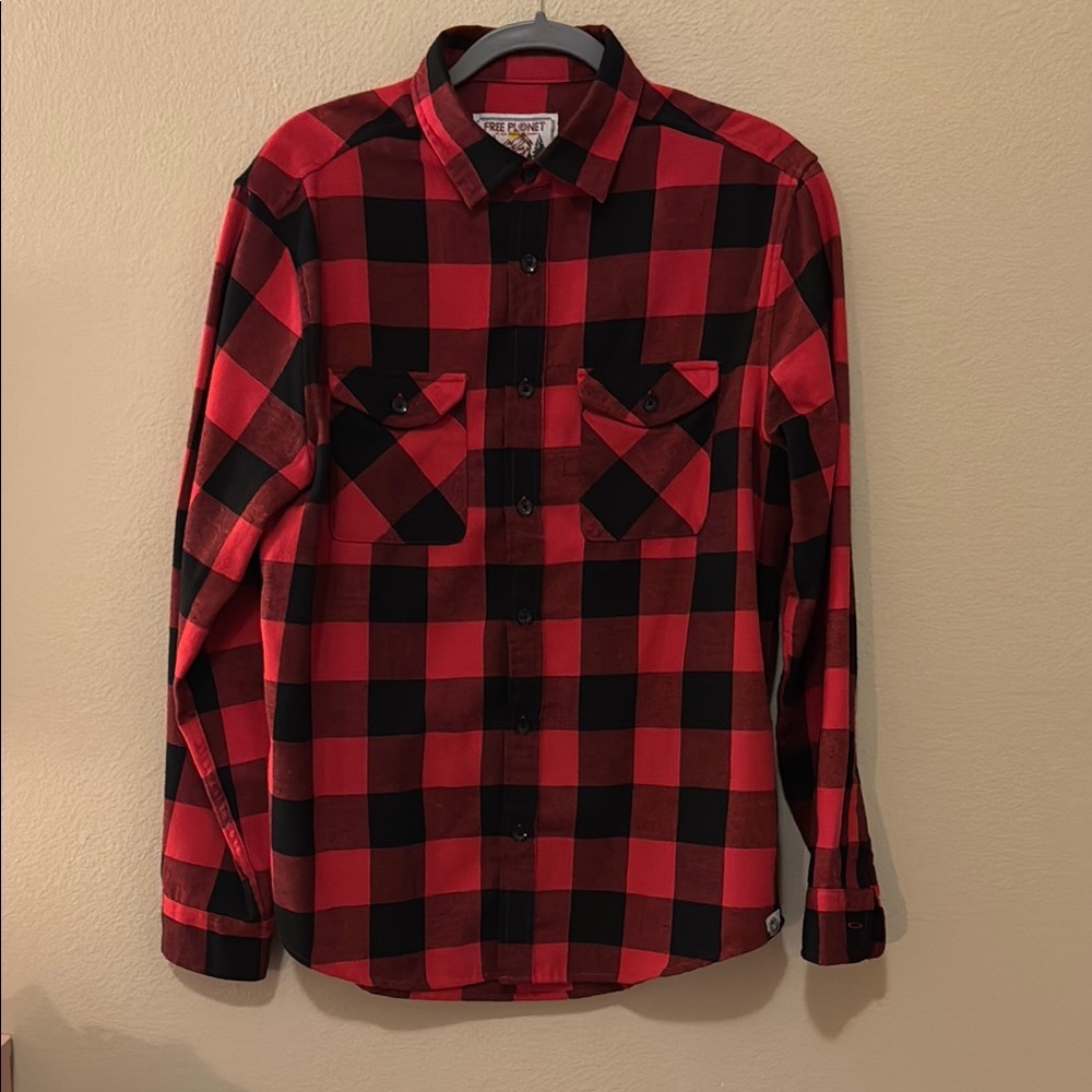 Buffalo Plaid Men's Shirt - Red and Black